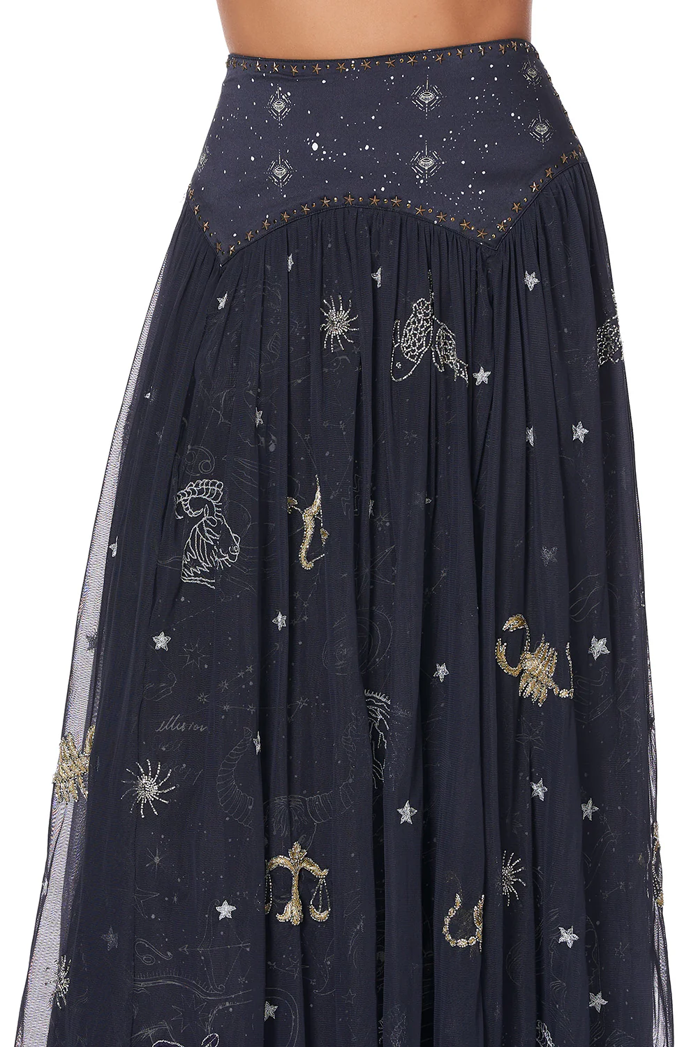 DOUBLE LAYER MAXI SKIRT WITH SHAPED YOKE ITS A SIGN - Image 6