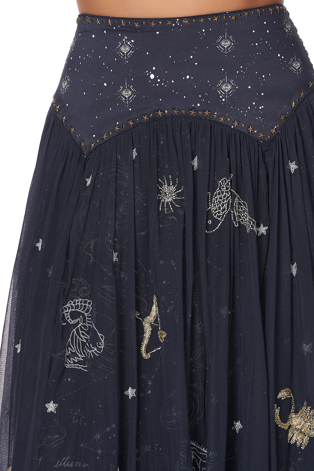 DOUBLE LAYER MAXI SKIRT WITH SHAPED YOKE ITS A SIGN - Image 7