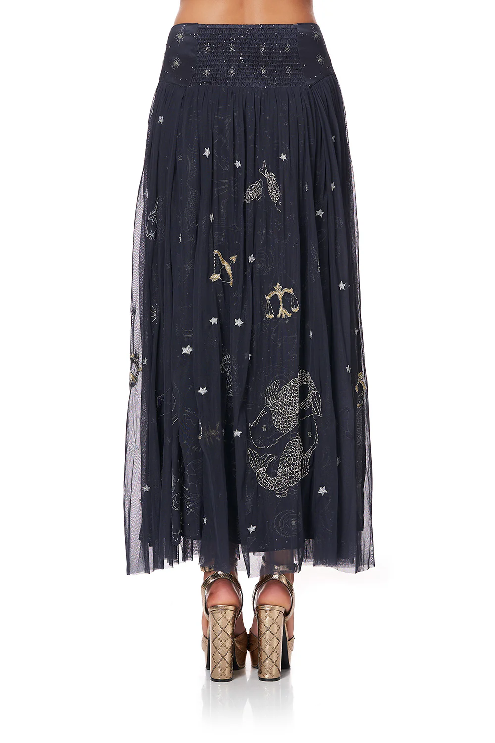DOUBLE LAYER MAXI SKIRT WITH SHAPED YOKE ITS A SIGN - Image 8