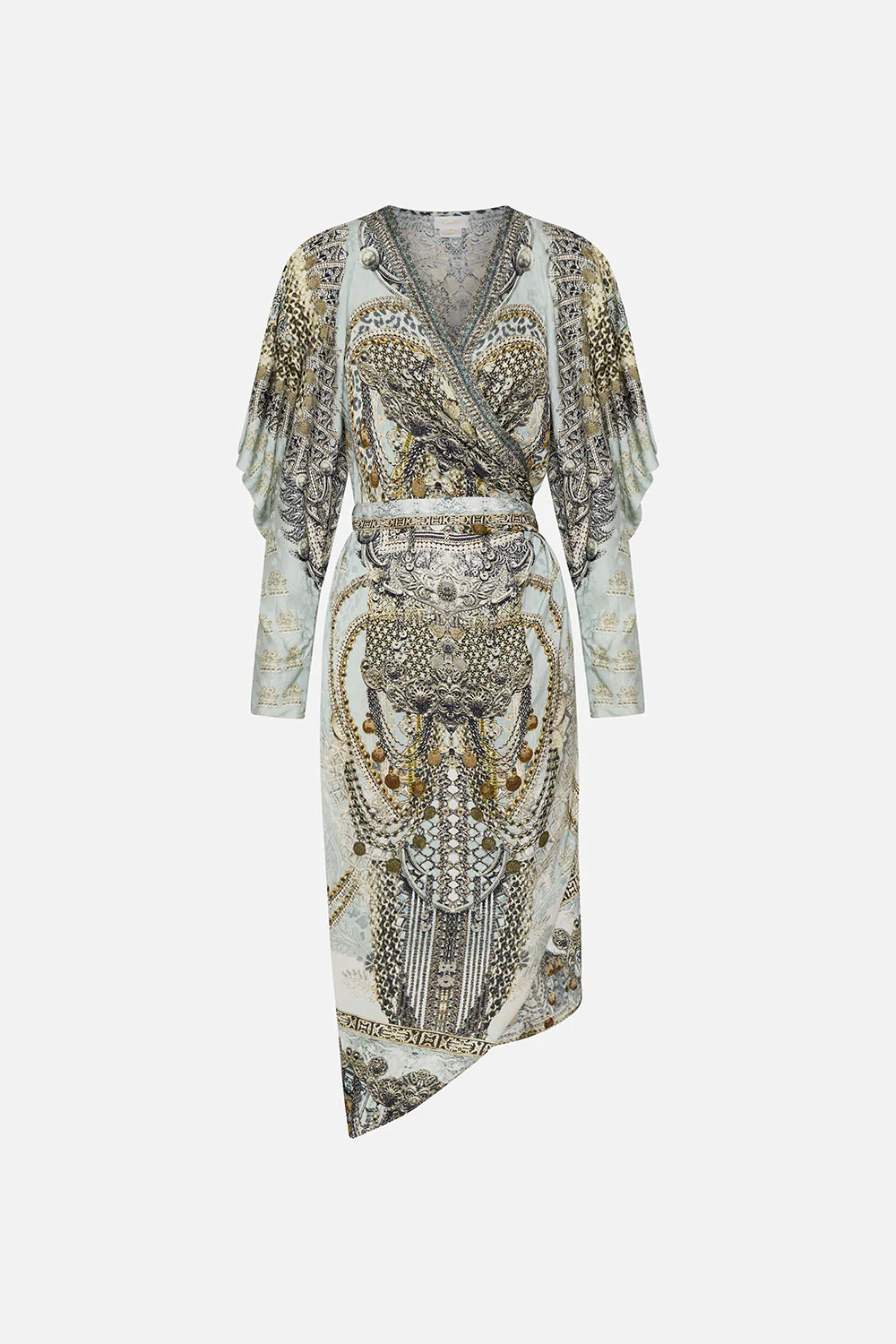 WRAP DRESS WITH DRAPED SLEEVE FREE ESPIRITU - Image 5