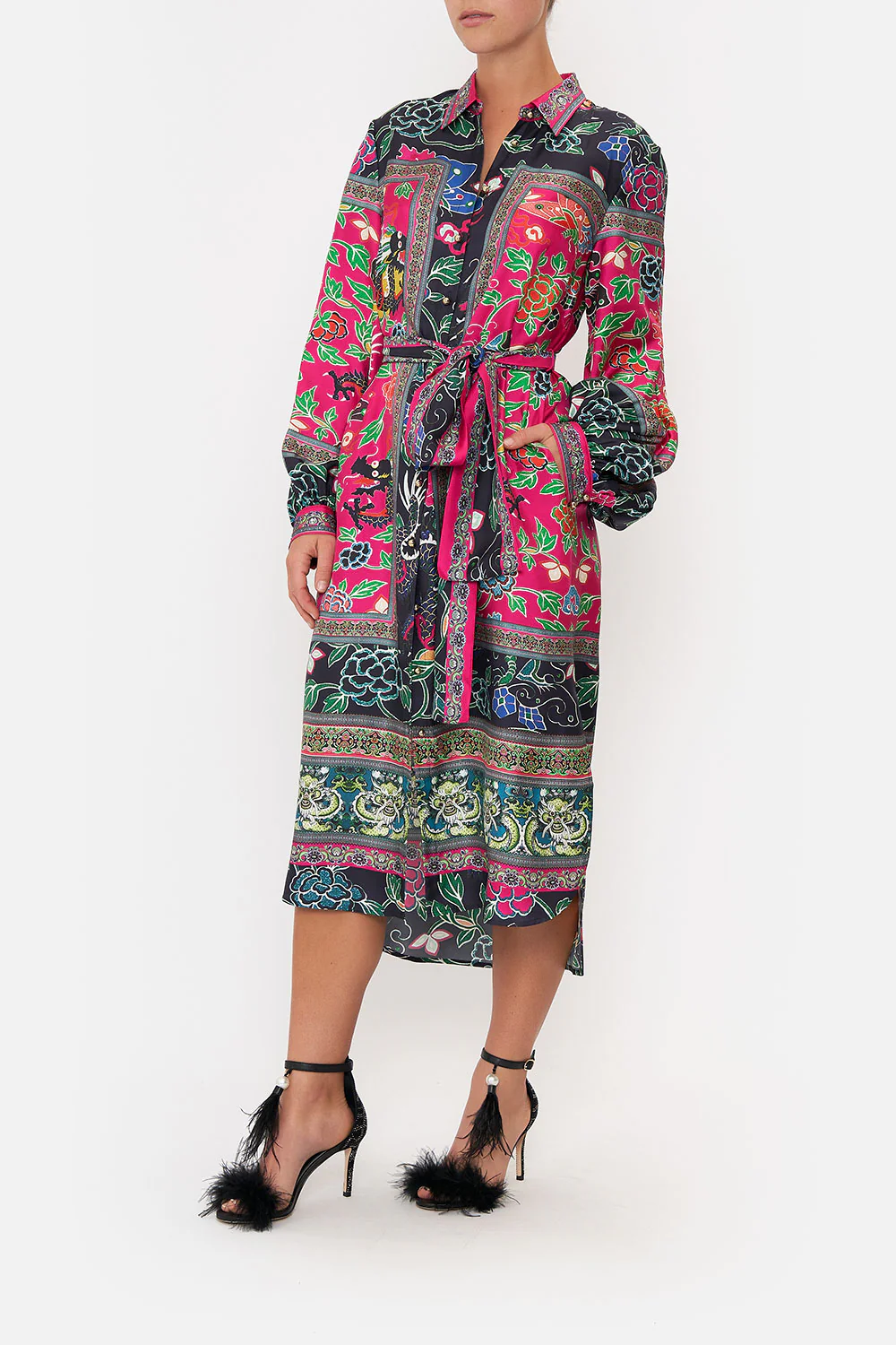 HIGH LOW MIDI SHIRT DRESS TWILIGHTS TOKEN - Image 4