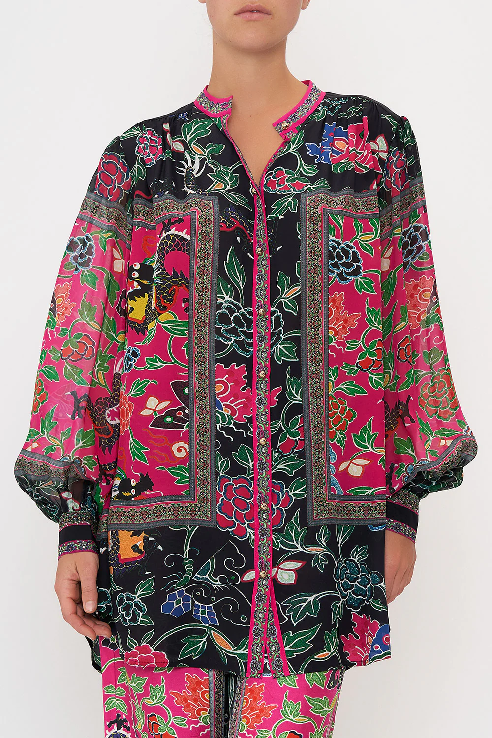 BLOUSON SLEEVE BLOUSE WITH YOKE TWILIGHTS TOKEN - Image 5