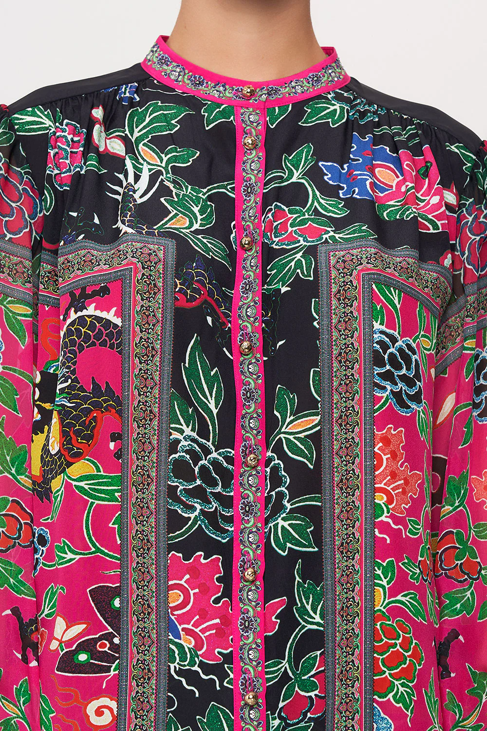 BLOUSON SLEEVE BLOUSE WITH YOKE TWILIGHTS TOKEN - Image 6