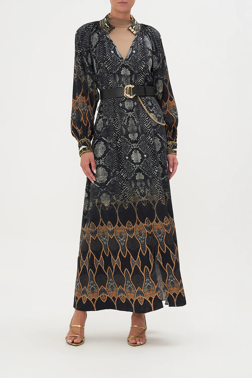 RAGLAN SLEEVE MIDI SHIRT DRESS WILD HORSES - Image 10