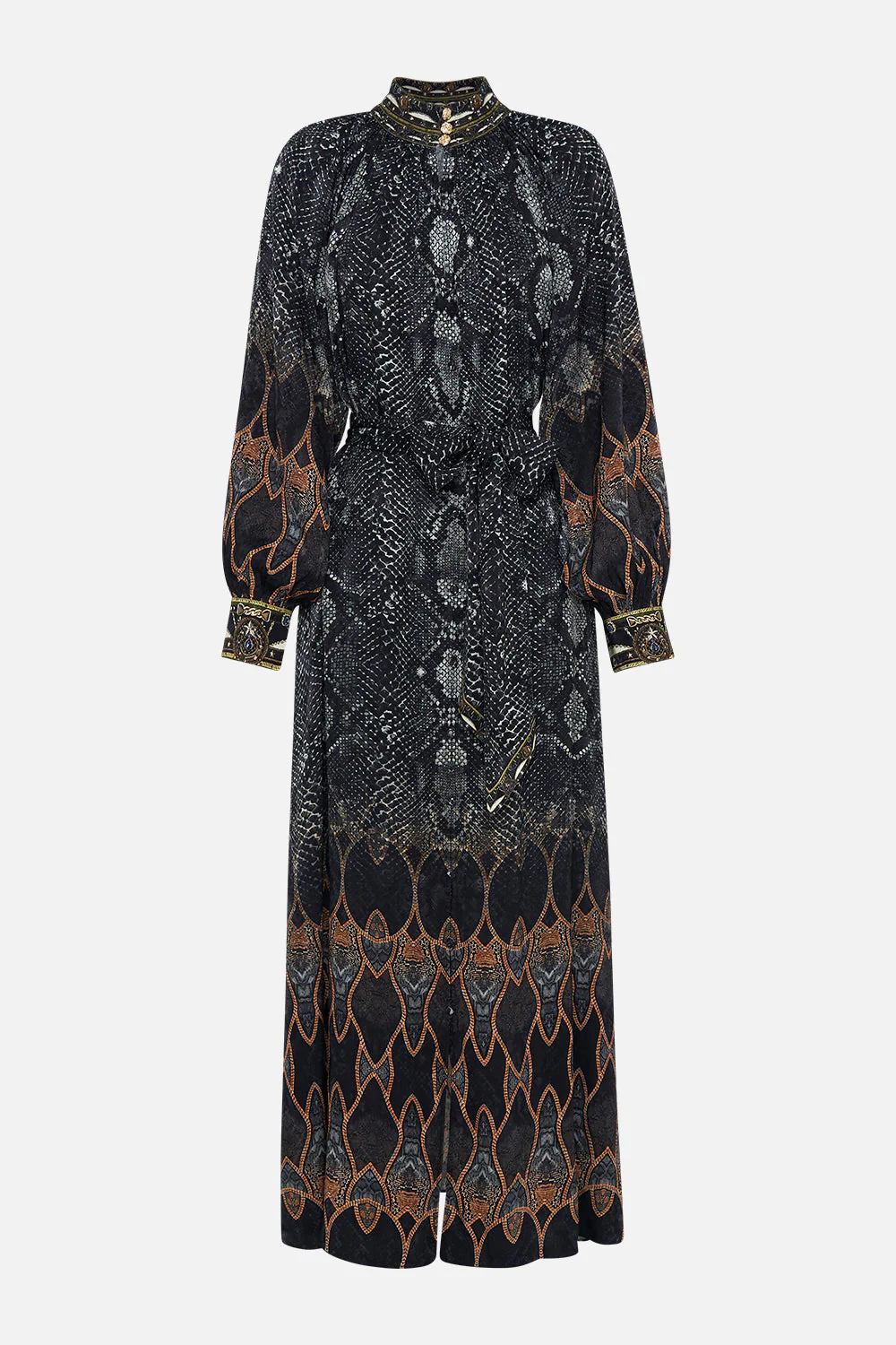 RAGLAN SLEEVE MIDI SHIRT DRESS WILD HORSES - Image 3