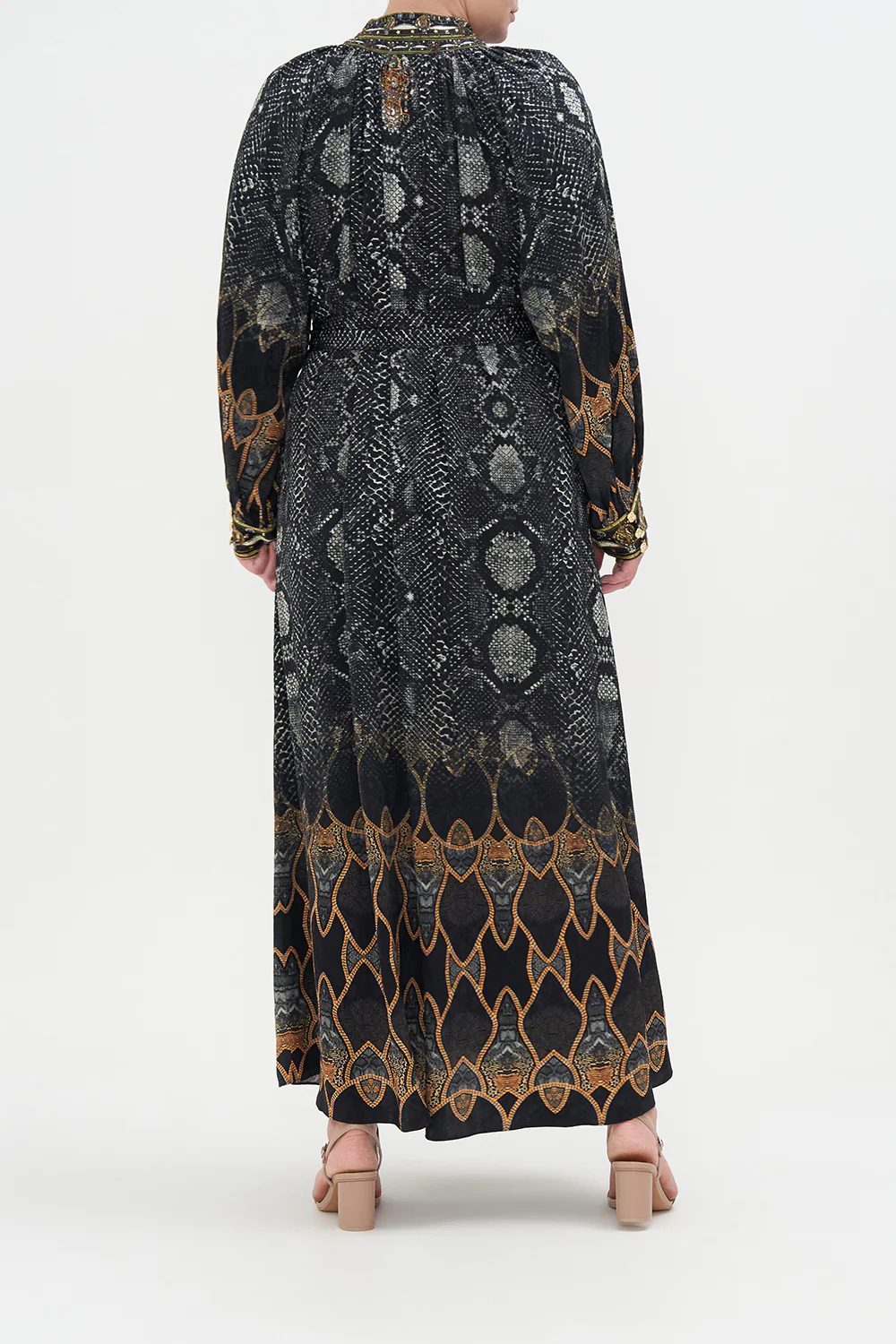 RAGLAN SLEEVE MIDI SHIRT DRESS WILD HORSES - Image 8