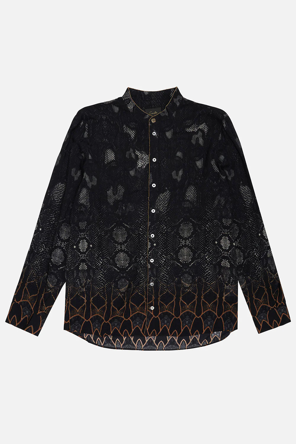 LONG SLEEVE MANDARIN COLLAR SHIRT WILD HORSES - Image 3
