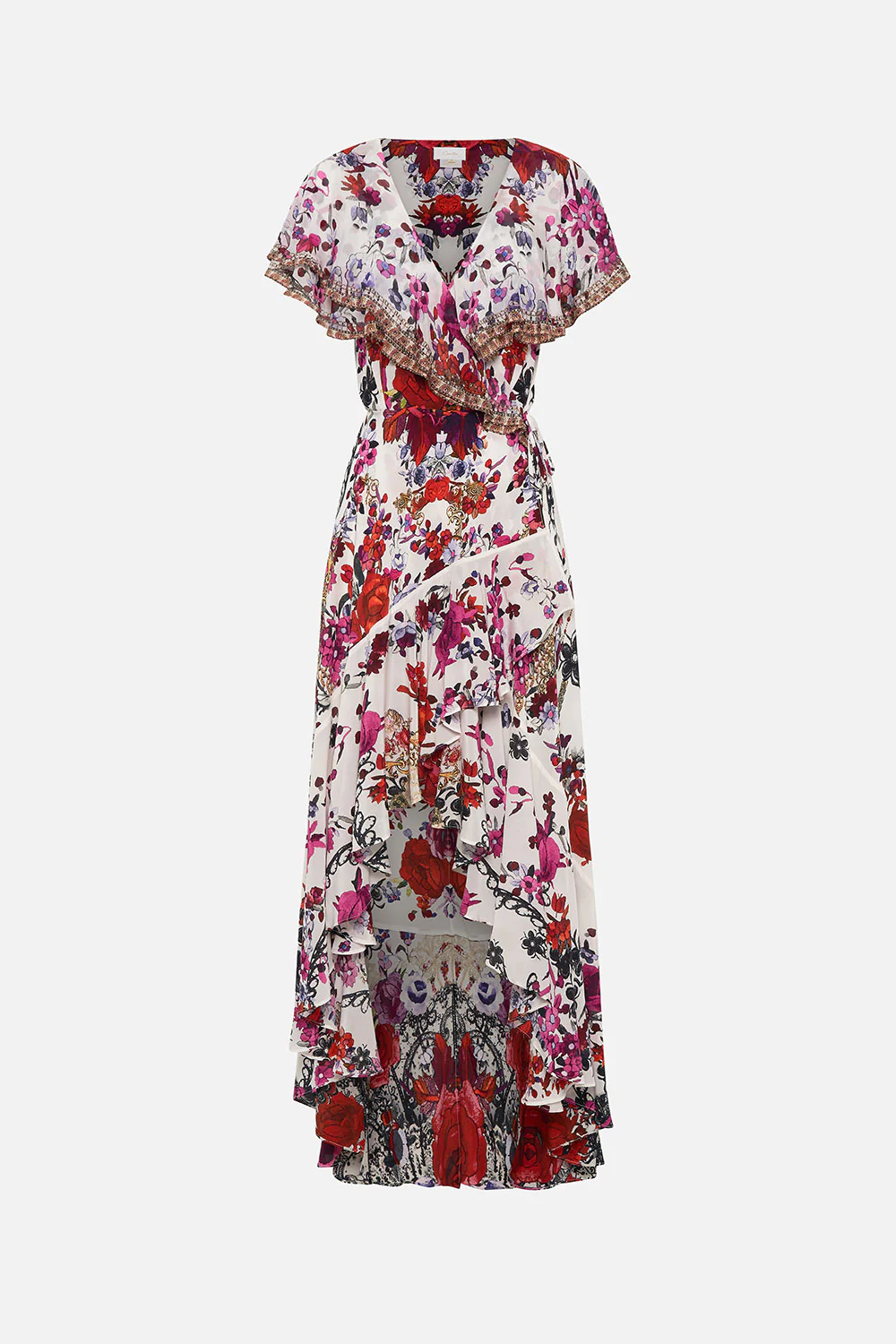 FRILL SLEEVE LONG DRESS REIGN OF ROSES - Image 3