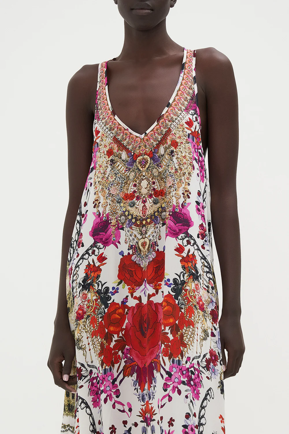 V NECK RACERBACK DRESS REIGN OF ROSES - Image 5