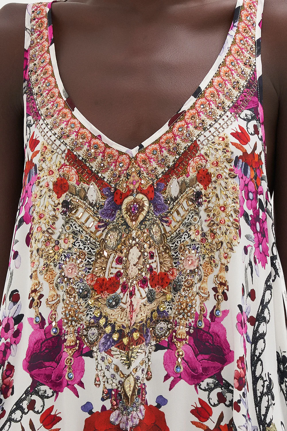 V NECK RACERBACK DRESS REIGN OF ROSES - Image 6