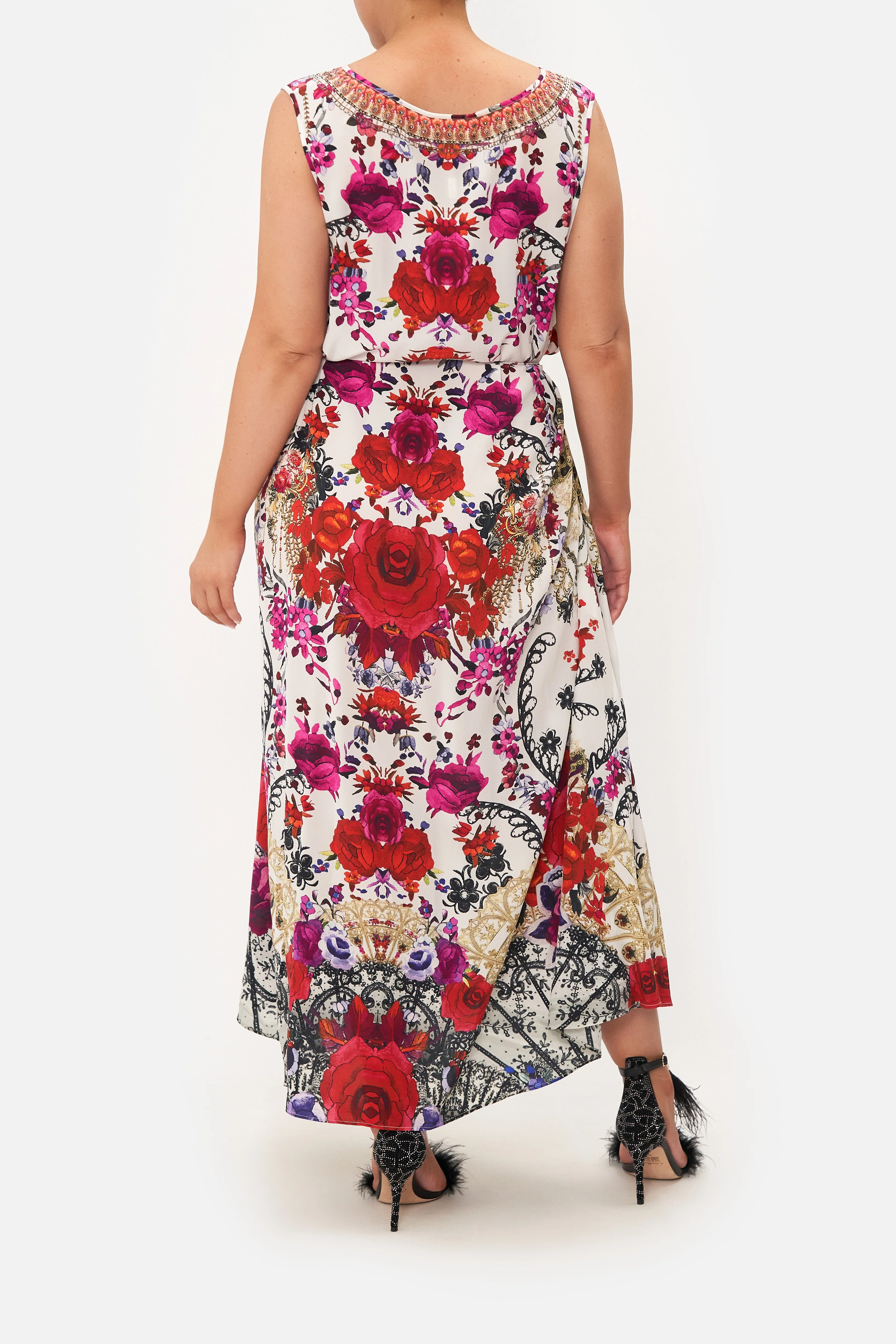 V NECK RACERBACK DRESS REIGN OF ROSES - Image 8
