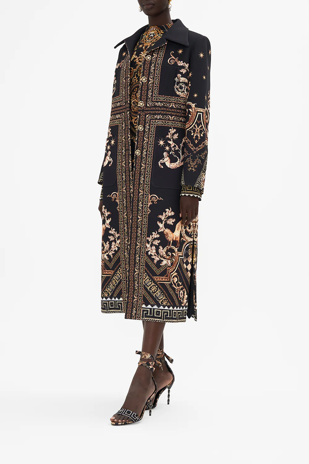 LONG BUTTON FRONT COAT DUOMO DYNASTY - Image 4