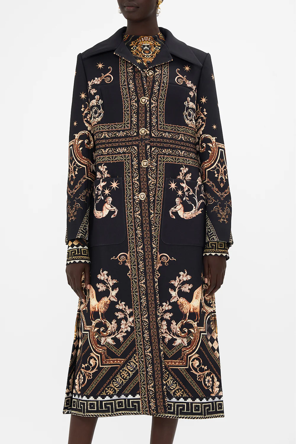 LONG BUTTON FRONT COAT DUOMO DYNASTY - Image 5