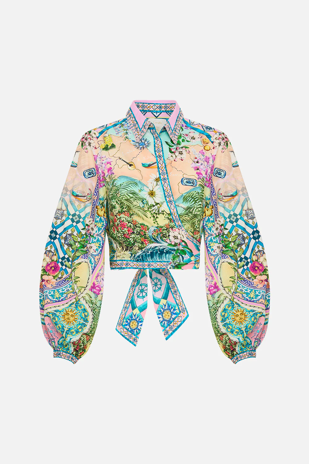 CROPPED WRAP SHIRT JUST COASTING - Image 3