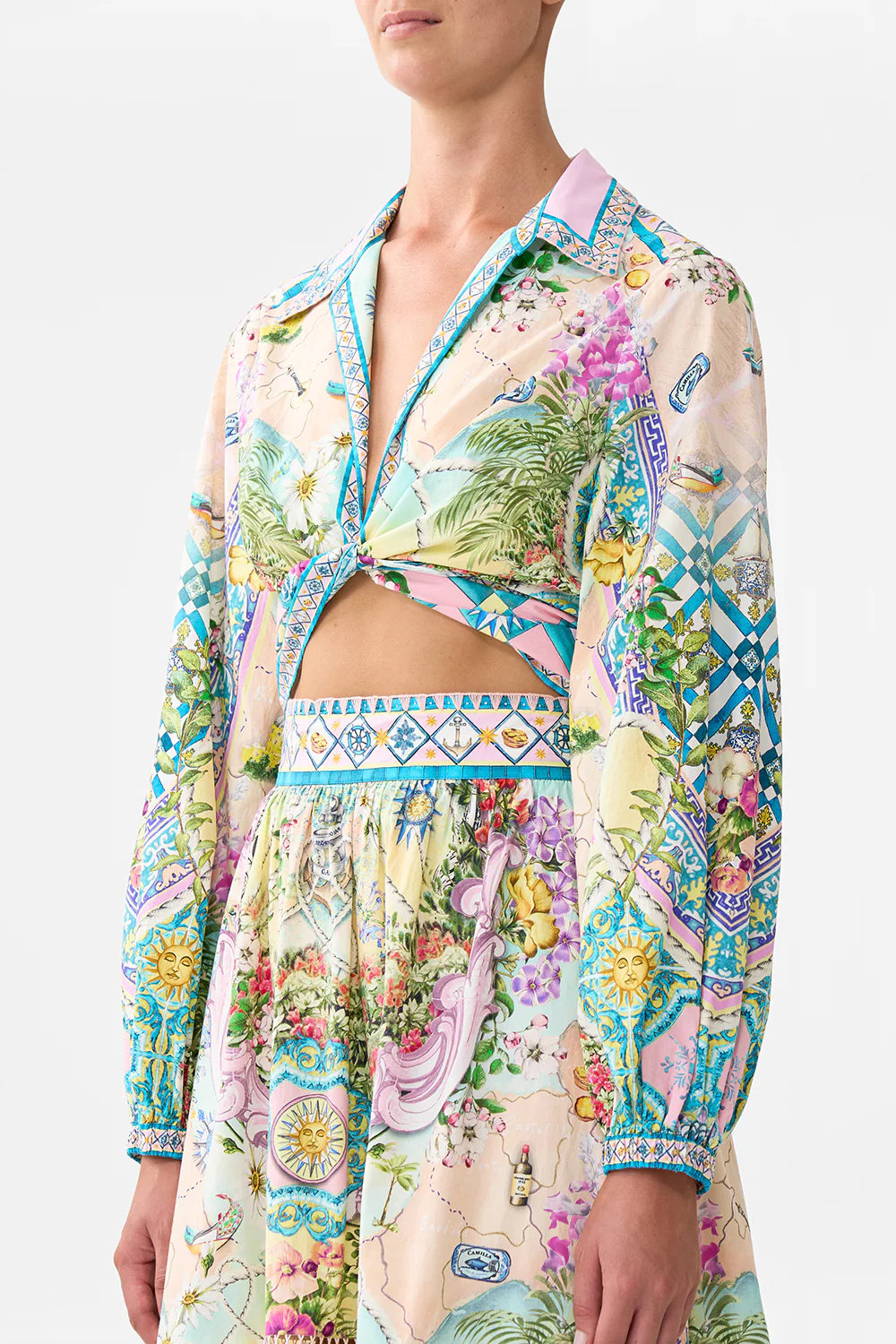 CROPPED WRAP SHIRT JUST COASTING - Image 5