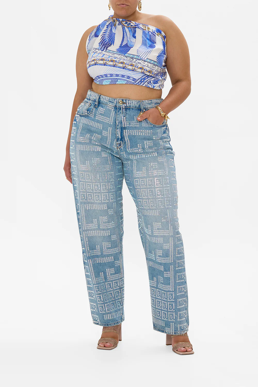 MILLA MYSTIC MONOGRAM GIRLFRIEND JEAN DENIM - Image 9