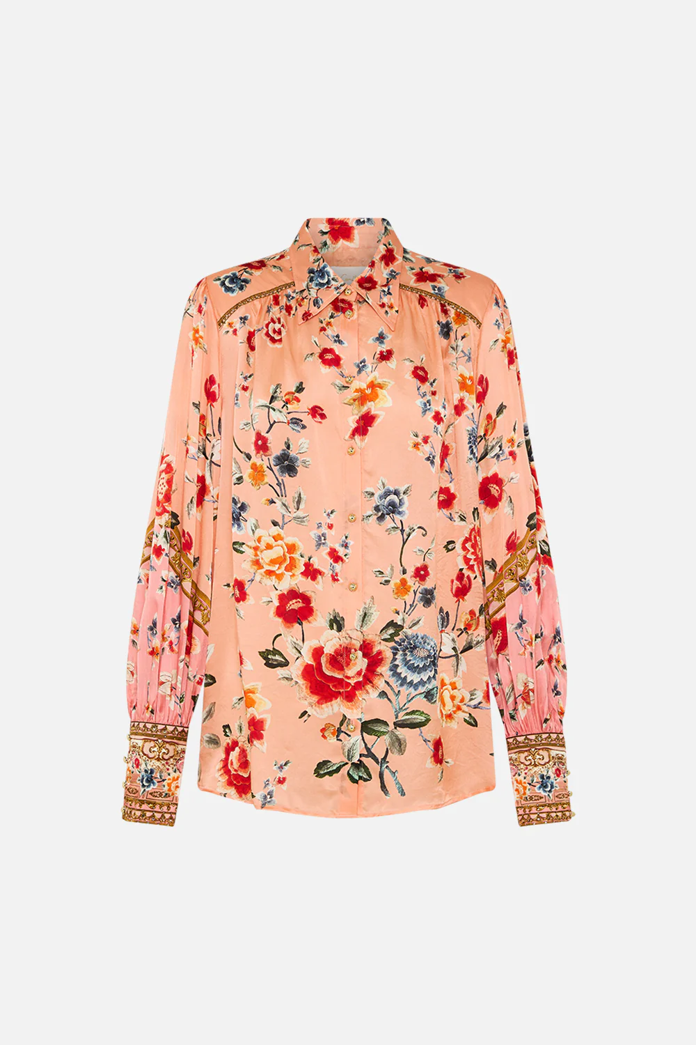 BUTTON THROUGH BLOUSON SLEEVE BLOUSE MAJESTIC MILLA - Image 3