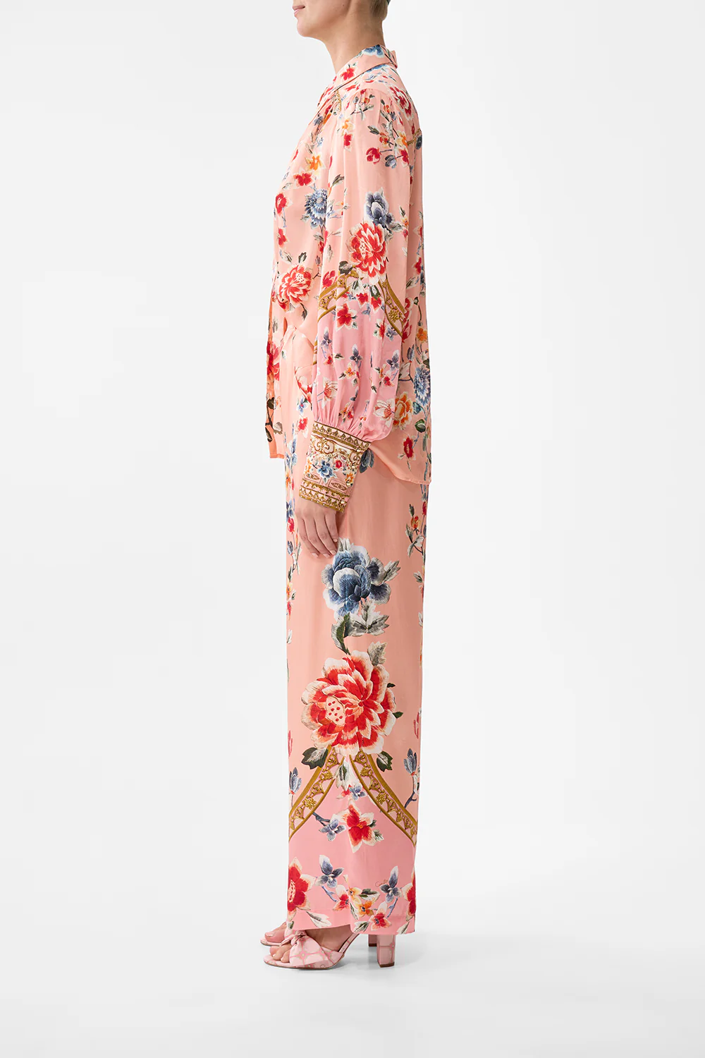 BUTTON THROUGH BLOUSON SLEEVE BLOUSE MAJESTIC MILLA - Image 4