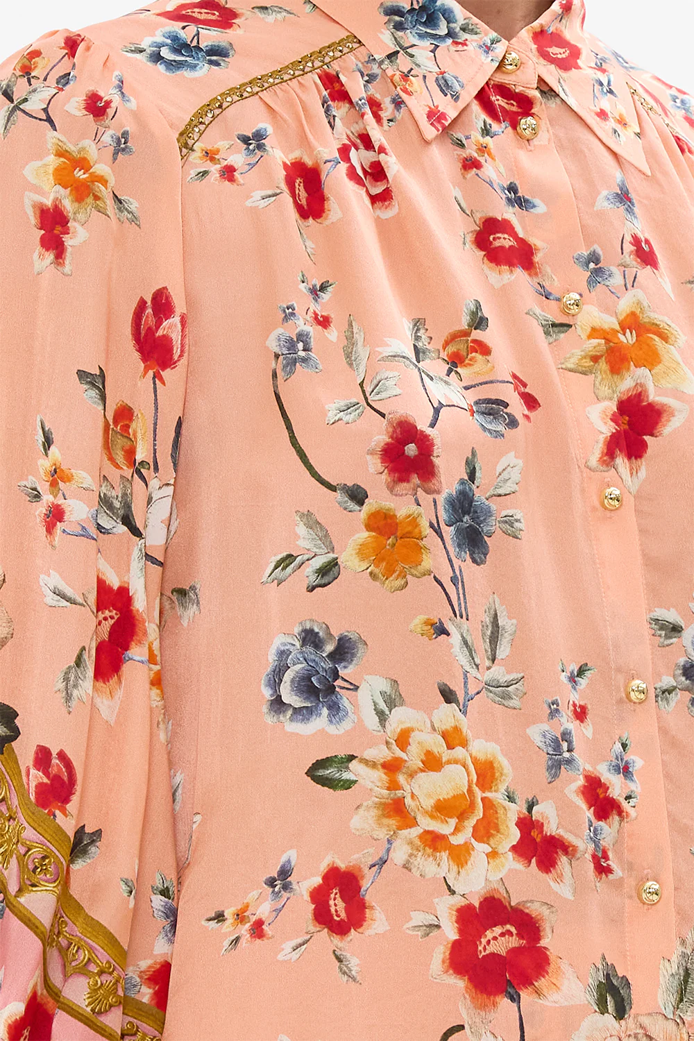 BUTTON THROUGH BLOUSON SLEEVE BLOUSE MAJESTIC MILLA - Image 7