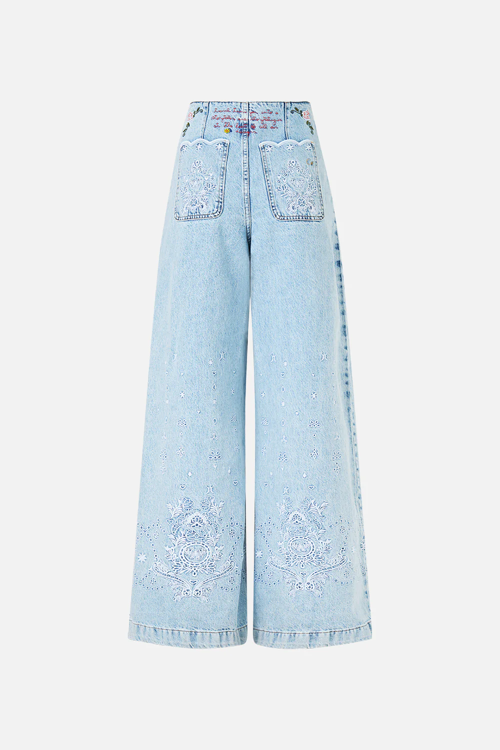 LUNA KITSCH STITCH HIGH RISE WIDE LEG JEAN DENIM - Image 10