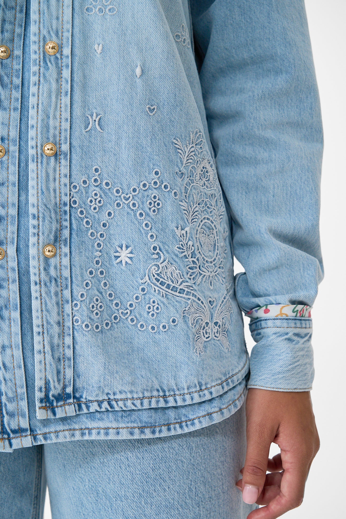 SOPHY KITSCH STITCH RELAXED SHIRT DENIM - Image 5