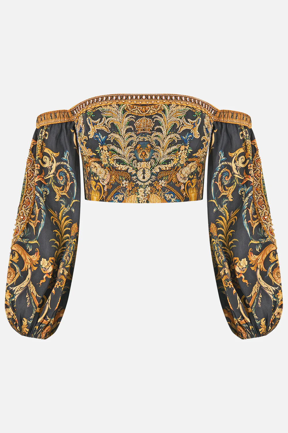 LONG SLEEVED CORSET CROP TOP MUSEUM MEMOIRS - Image 3