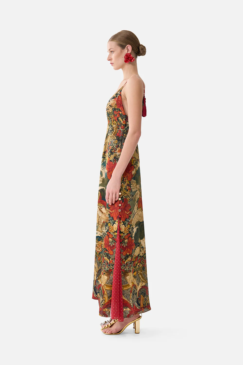 LONG GODET SLIP DRESS MEET ME AT THE MET - Image 4