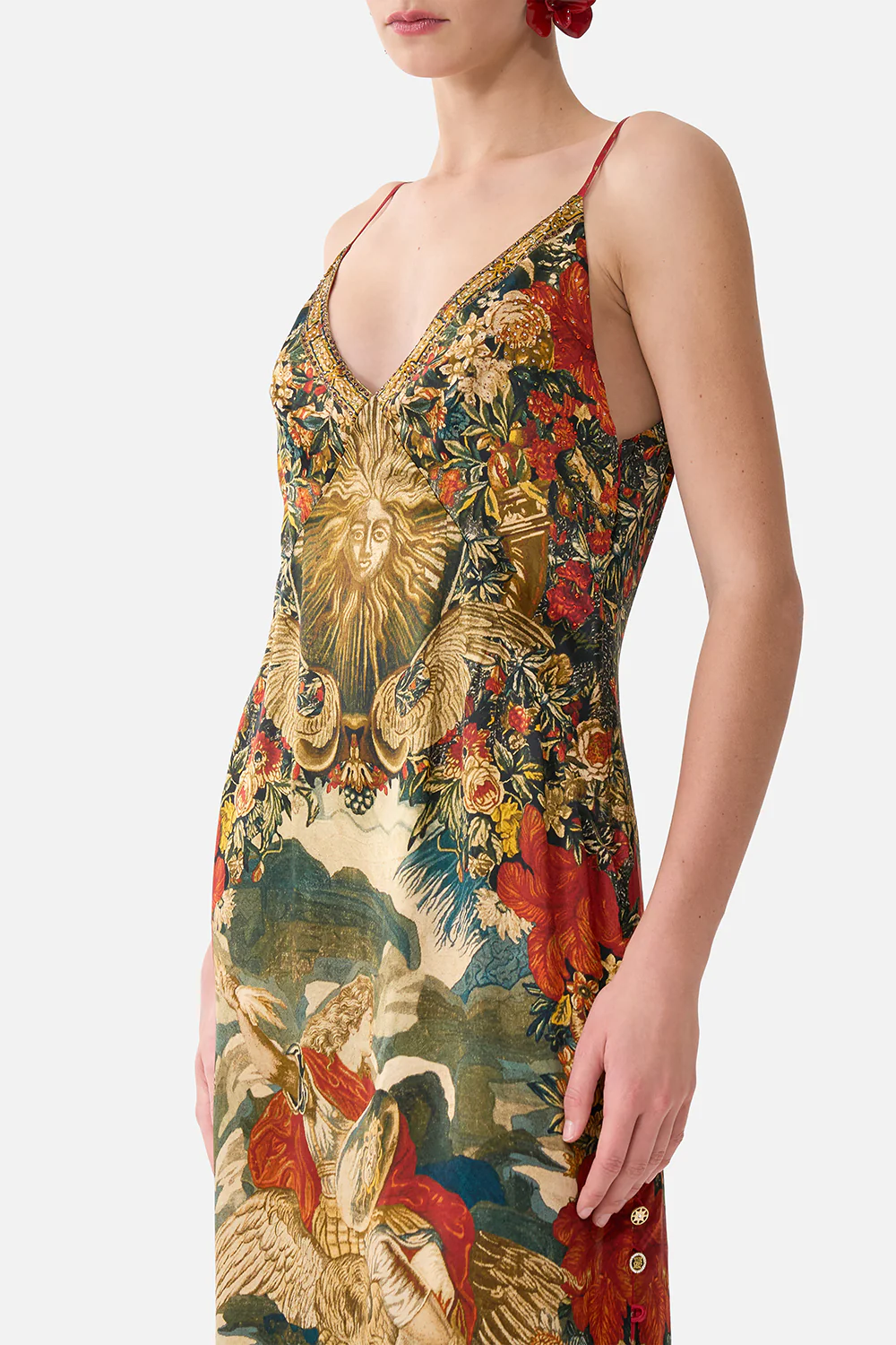 LONG GODET SLIP DRESS MEET ME AT THE MET - Image 5