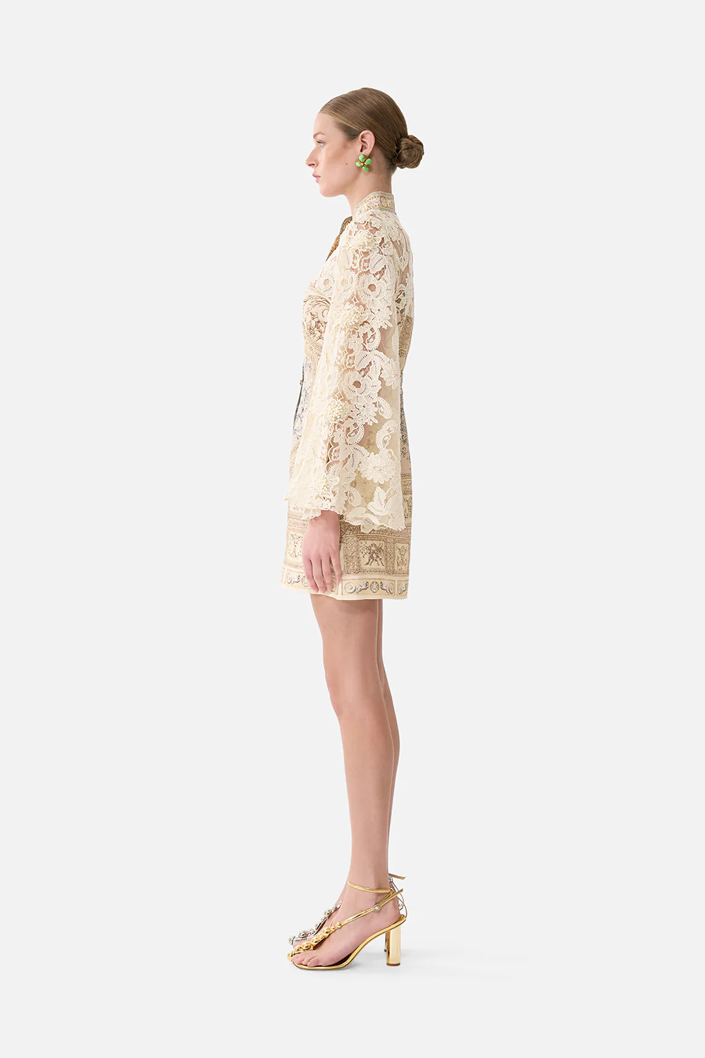 LACE SLEEVE MINI SHIFT DRESS A BELOVED BOUDOIR - Image 4
