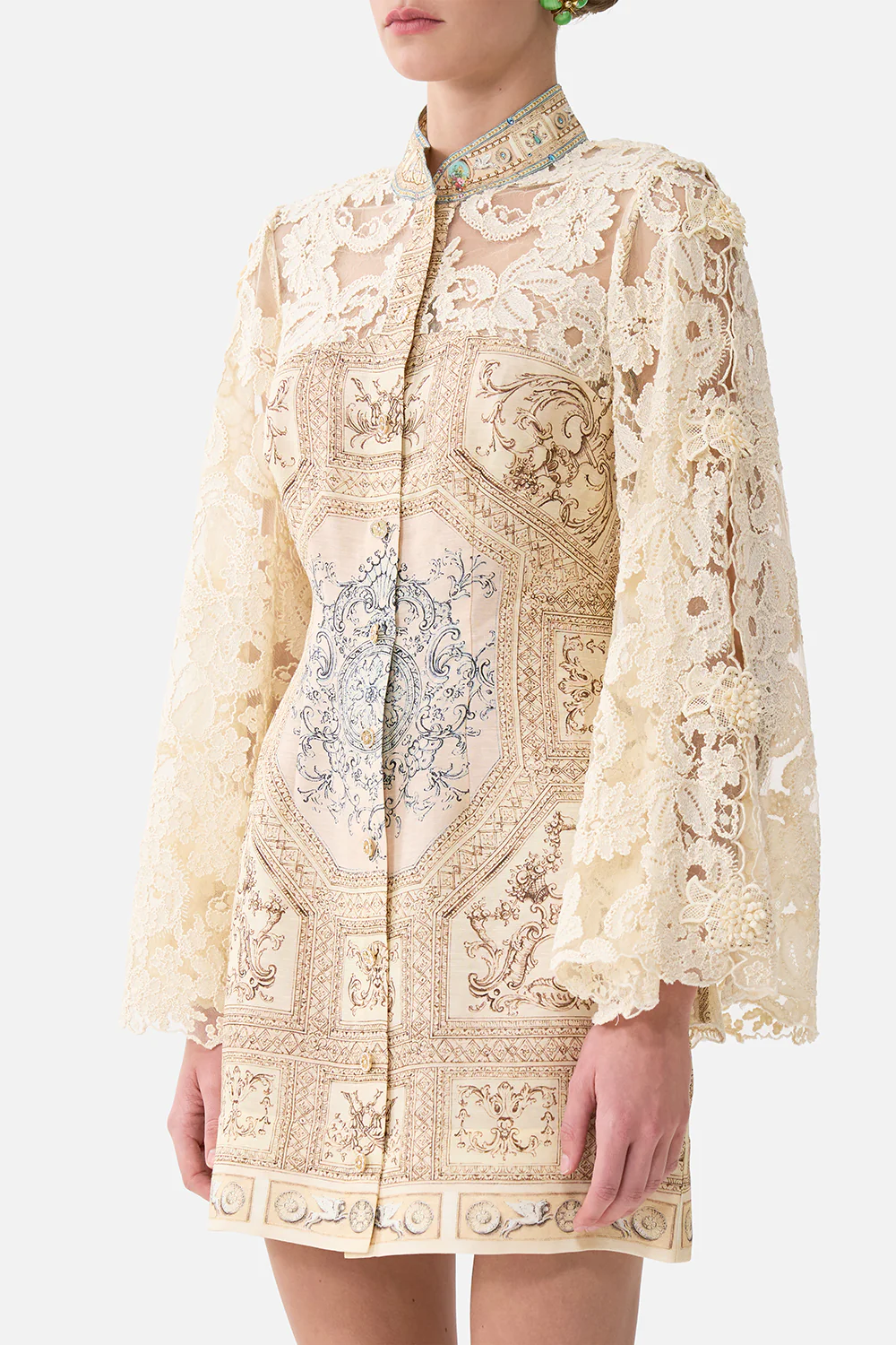 LACE SLEEVE MINI SHIFT DRESS A BELOVED BOUDOIR - Image 5