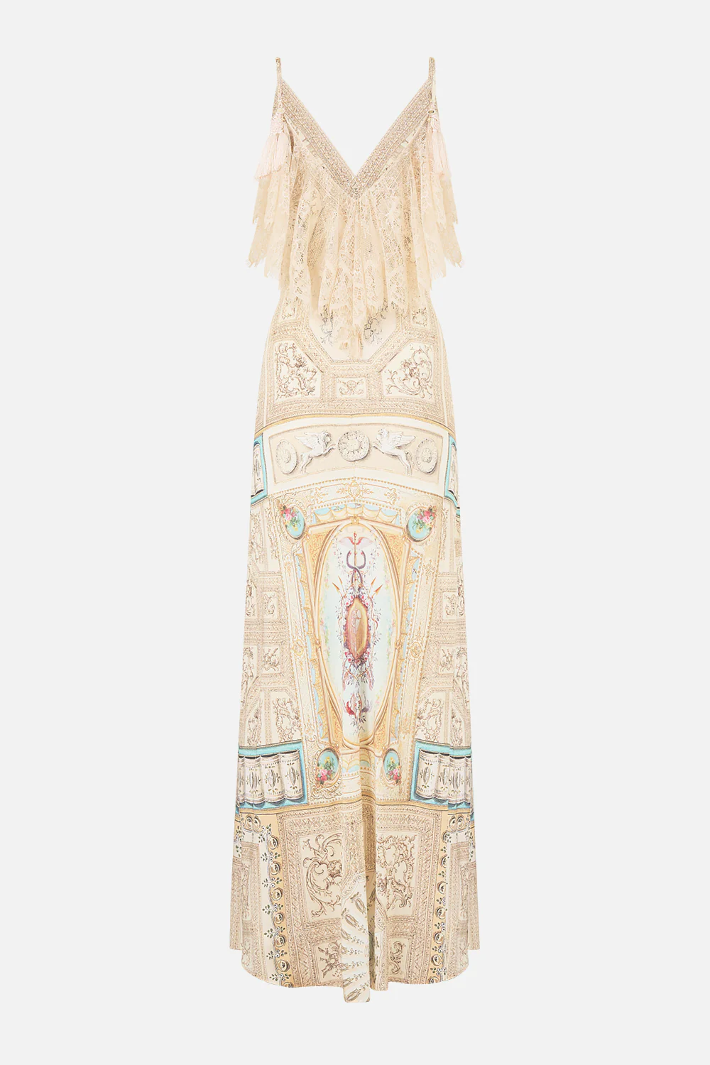 V NECK BIAS SLIP DRESS WITH BACK FRILL A BELOVED BOUDOIR - Image 7