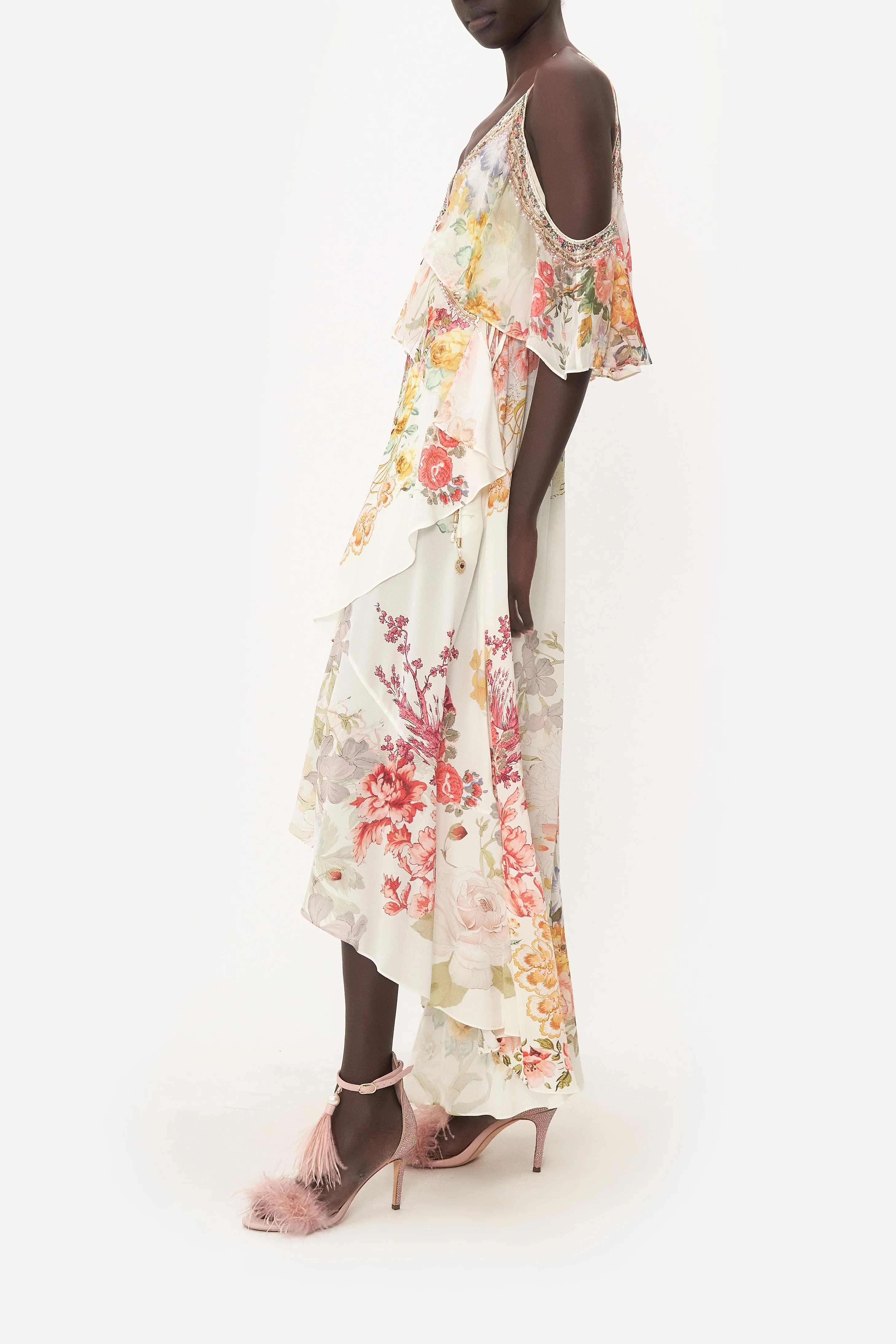 RUFFLE OVERLAYER WRAP DRESS ROMANTIC RITES - Image 4