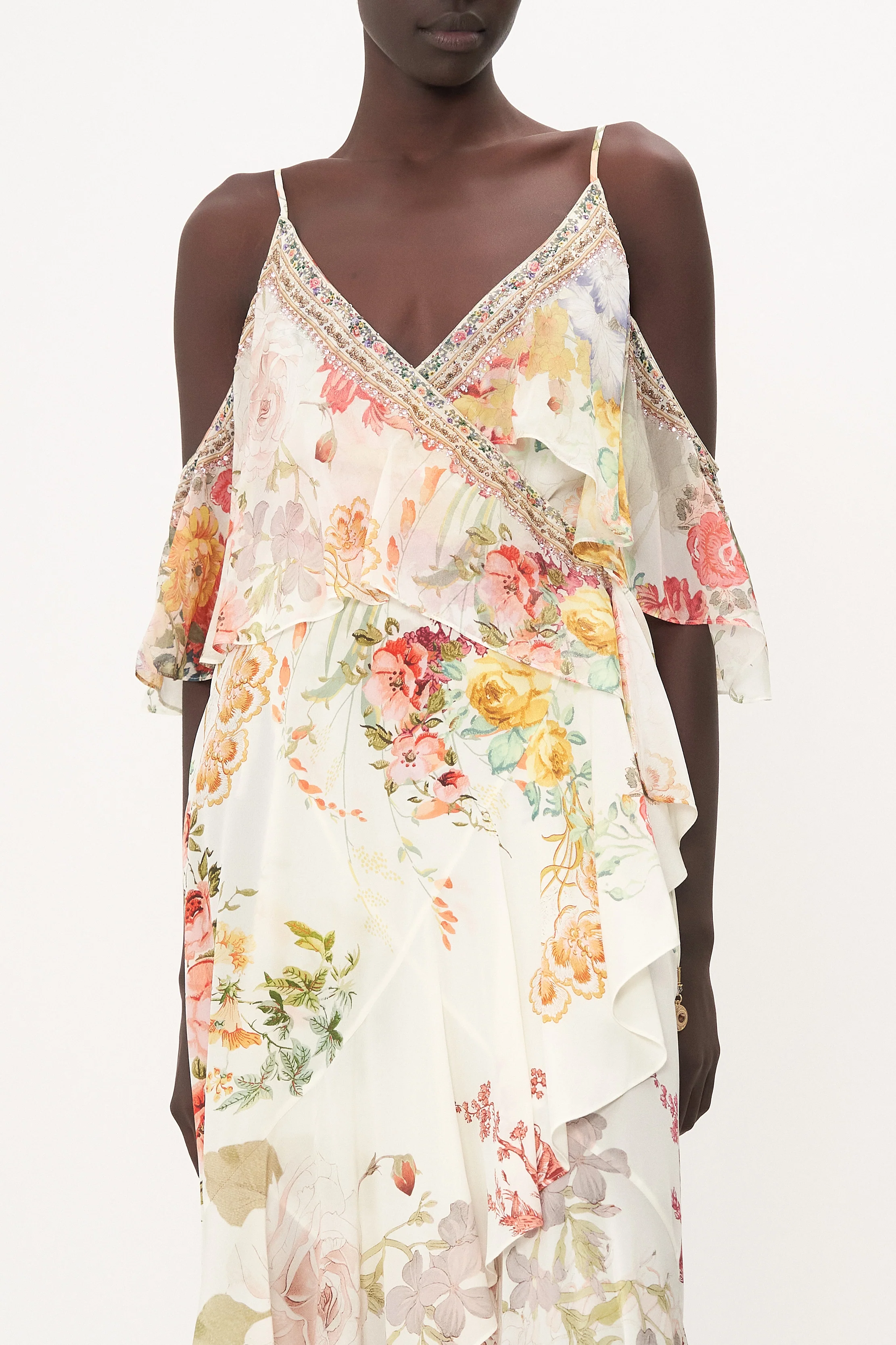 RUFFLE OVERLAYER WRAP DRESS ROMANTIC RITES - Image 5