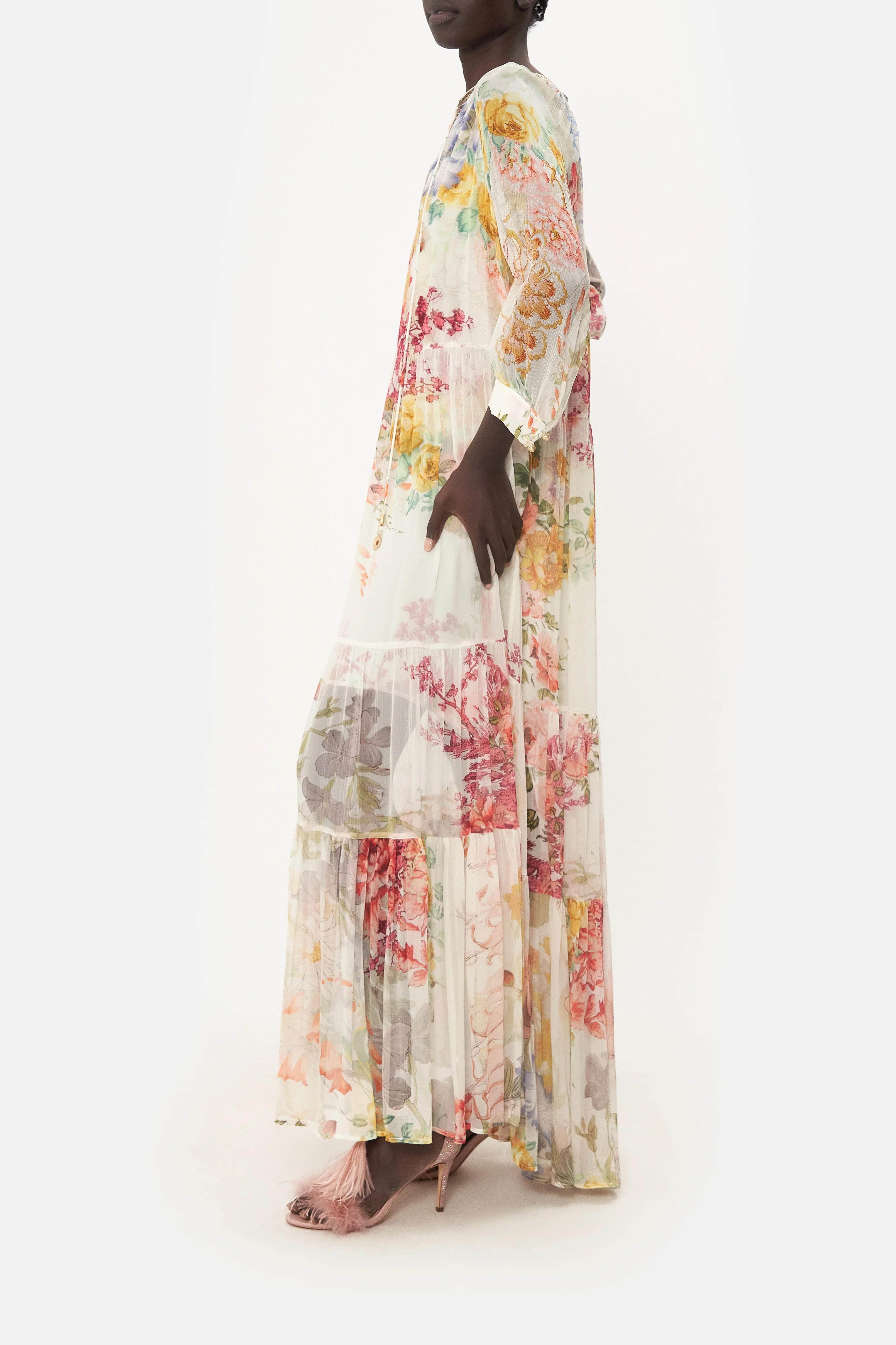 LONG GATHERED PANEL DRESS ROMANTIC RITES - Image 4