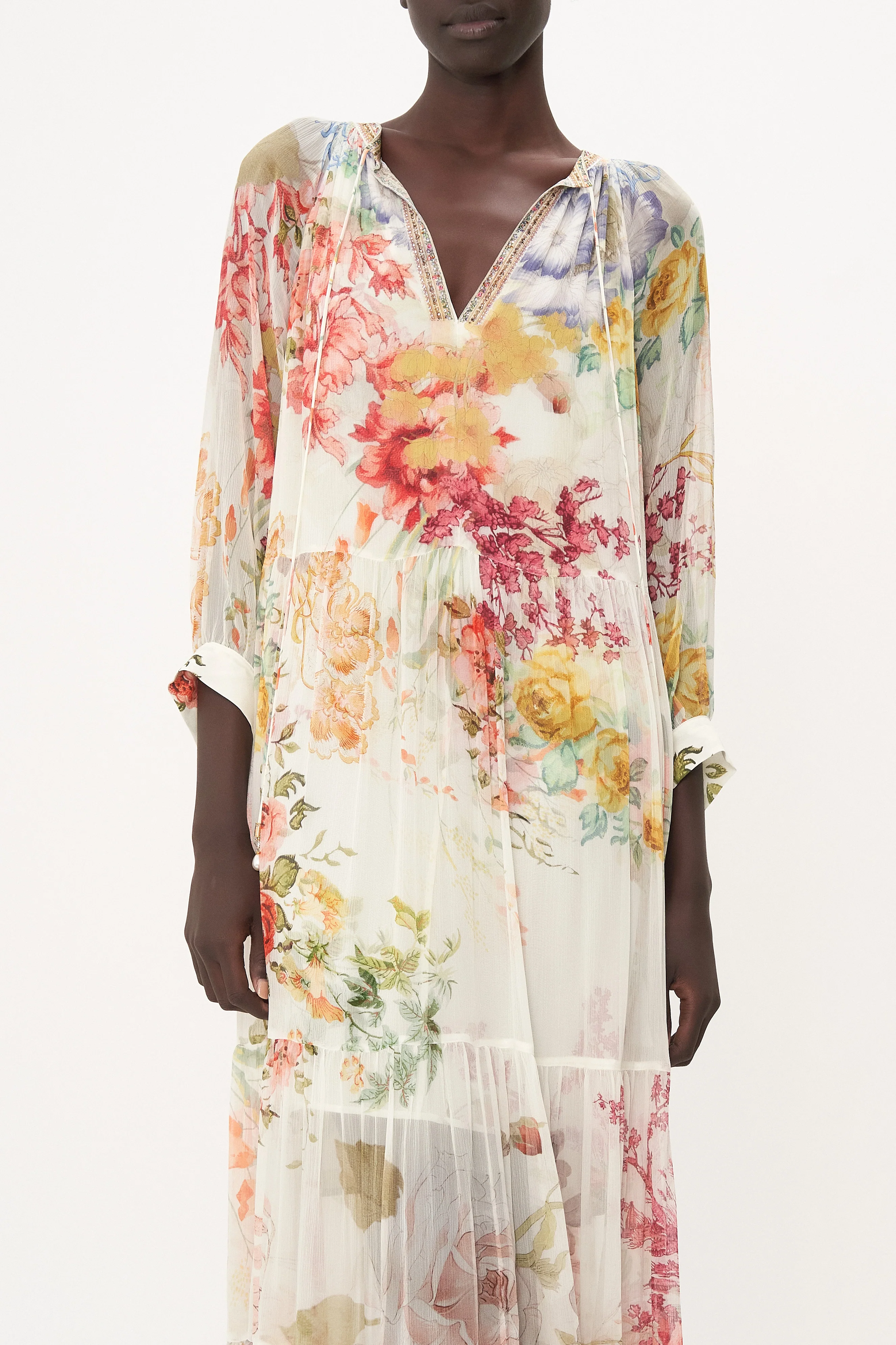 LONG GATHERED PANEL DRESS ROMANTIC RITES - Image 5