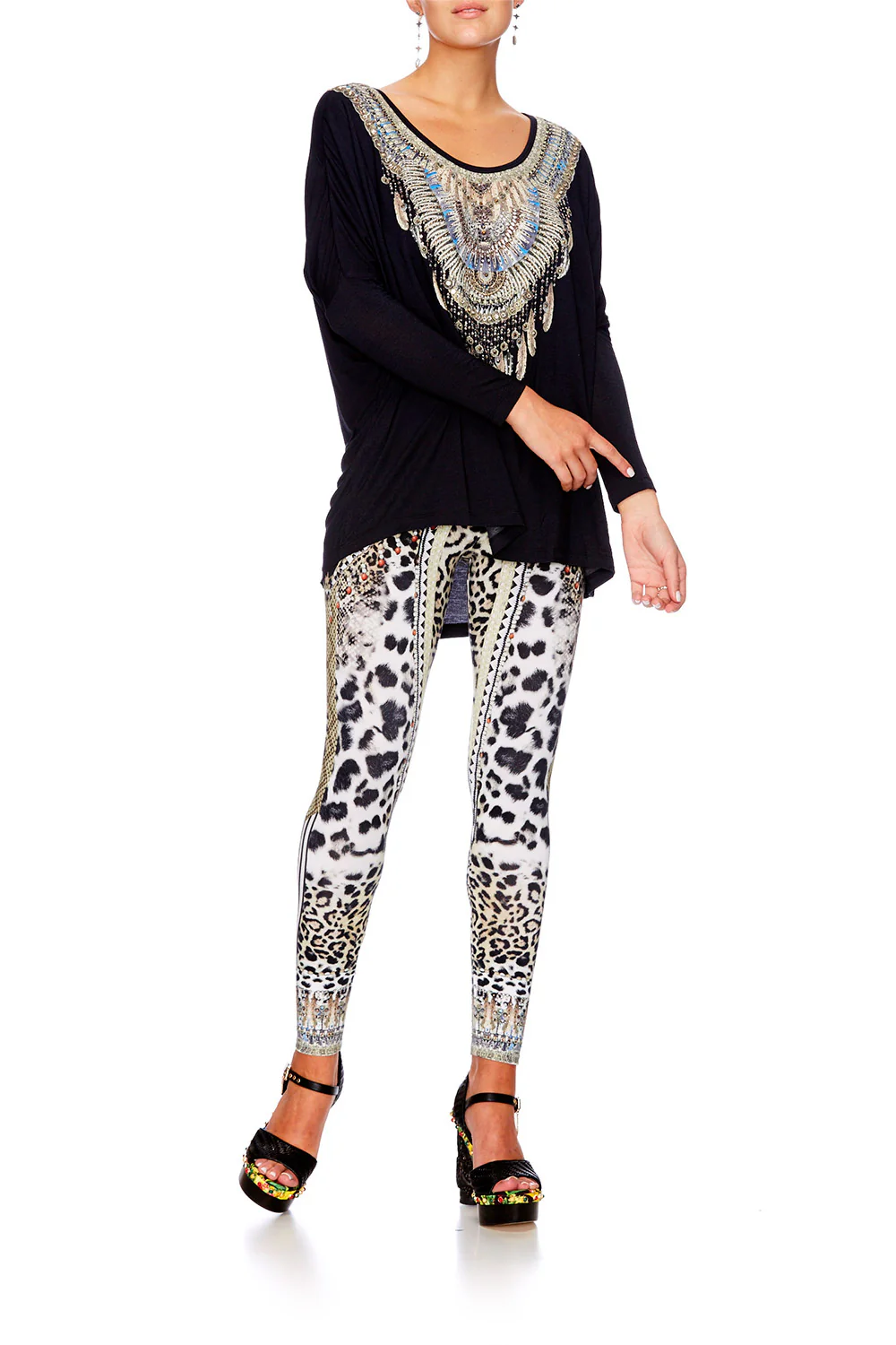 OVERSISED LONG T-SHIRT BLACK - Image 3