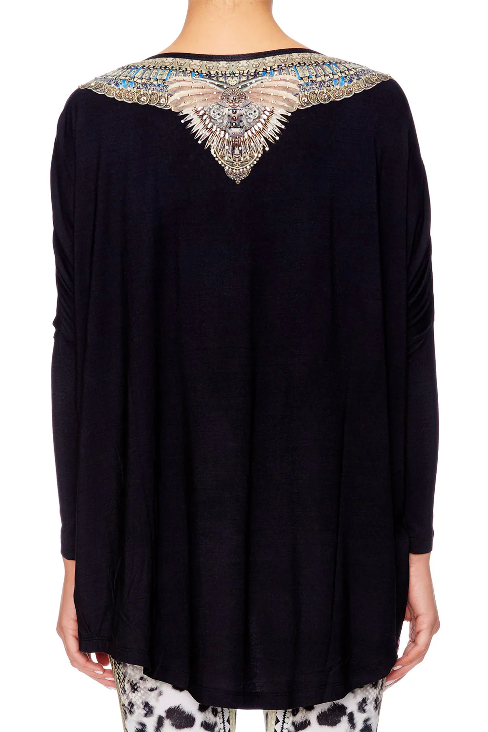 OVERSISED LONG T-SHIRT BLACK - Image 6